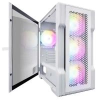 1STPLAYER Корпус TRILOBITE T3 White / mATX, TG / 4x 120mm LED fans inc. / T3-WH-4F1-W