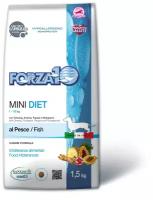 Корм сухой Forza10 "Diet" для взрослых собак мелких пород, с морской рыбой с микрокапсулами, 1,5 кг