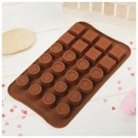 Форма для шоколада Доляна Коробка конфет, 24 ячейки