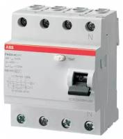 Выключатель дифференциального тока (УЗО) 4п 25А 30мА тип AC FН204 ABB 2CSF204002R1250