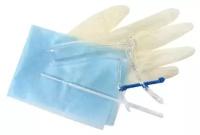Набор гинекологический Юнона смотровой одноразовый стерильный ЕВА (зеркало, перчатки, пеленка, ложка Фолькмана), 10 шт