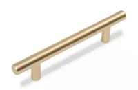 Мебельная ручка - рейлинг, длина 96 мм, диаметр 12 мм, цвет - брашированное сатиновое золото