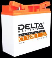 Аккумулятор мотоциклетный Delta CT1220.1 YT19BL-BS 12V 20Ah AGM(залит и готов к применению)