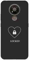 Матовый чехол Locked W для Nokia 3.4 / Нокиа 3.4 с 3D эффектом черный