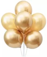 Воздушные шары Riota Металлик, Золотые, 30 см, набор 15 шт