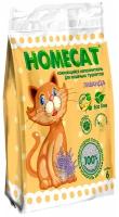 HOMECAT Эколайн Лаванда 12 л комкующийся наполнитель для кошачьих туалетов с ароматом лаванды