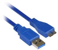 Кабель SmartBuy USB 3.0 A - micro B, синий, 1.8 м