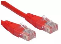 Кабель для подключения интернета LAN коммутационный шнур патч-корд витая пара UTPCat5E RJ45 50 см RIPO красный 003-300019
