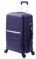 Чемодан облегченный из полипропилена Supra Luggage коллекция ART "Звездная ночь", замок TSA, 60 литров, 4 колеса с поворотом на 360 градусов, 45X27X66 см
