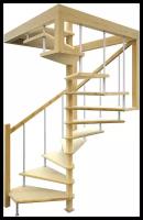 Деревянная лестница ЛЕС-10 (поворот 360 градусов)