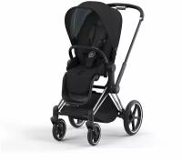 Прогулочная коляска Cybex Priam IV Deep Black на шасси IV Chrome black