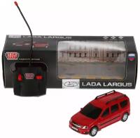 Автомобиль радиоуправляемый LADA LARGUS 18 см со светом Цвет Красный технопарк LADALARGUS-18L-RD