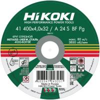 Круг отрезной по металлу, Hikoki, диаметр 400 мм, 4 мм, посадочный диаметр 32 мм, A24