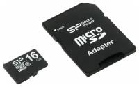 Карта памяти 16GB Silicon Power SP016GBSTH010V10SP SDHC MicroSD Card class 10 Retail pack w/ adaptor