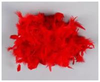 Карнавальный шарф Страна Карнавалия "Перо", боа, 1.8 метра, 30 грамм, цвет красный