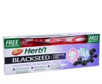 Зубная паста с Чёрным Тмином Дабур (Dabur Herbl Black Seed) в комплекте с зубной щёткой, 150 гр