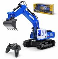 Радиоуправляемый экскаватор HUI NA TOYS масштаб 1:18 2.4G - HN1558-BLUE (HN1558-BLUE)