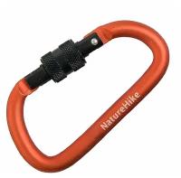 Карабин аксессуарный Naturehike D-Type Multifunctional Hang Buckle With Lock 8 cm Orange