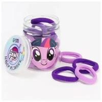 Набор резинок для волос ТероПром 7162738 в банке "Искорка", 20 шт, My Little Pony