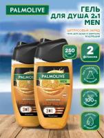 Мужской гель для душа Palmolive MEN 3в1 Цитрусовый Заряд Бодрящий 250 мл. х 2 шт