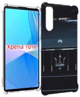 Чехол MyPads мазерати maserati 2 для Sony Xperia 10 IV (10-4) задняя-панель-накладка-бампер