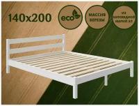 Кровать двуспальная деревянная из массива березы "Омега-1" 2000х1400