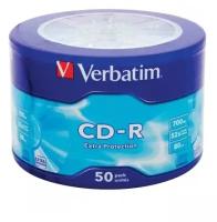 Диск Verbatim CD-R 700Mb 52x bulk (50шт) (43787)