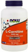 L-Carnitine NOW, L-Карнитин 1000 мг - 100 таблеток