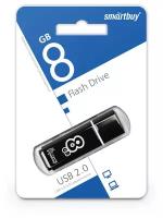 Флеш-накопитель USB 2.0 Smartbuy 8GB Glossy series Black (SB8GBGS-K)