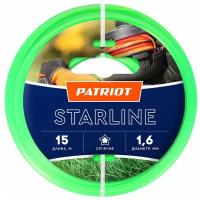 Леска для садового триммера PATRIOT Starline D 1,6 мм L 15 м, звезда, 165-15-3