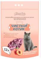 Наполнитель комкующийся "Чистый котик" тофу Персик" 12 л