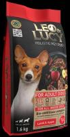 LEO&LUCY 1,6кг корм для собак всех пород с ягненком, яблоком и биодобавками