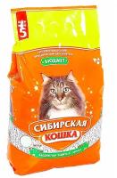 Сибирская кошка комфорт наполнитель впитывающий для туалета кошек (20 л)