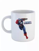 Кружка СувенирShop "Капитан Америка/Captain America/Marvel" 330 мл