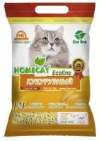 Homecat наполнитель Кукурузный комкующийся наполнитель Эколайн 12 л 77512 5,6 кг 43901 (2 шт)