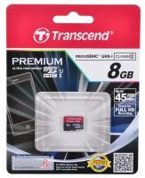 Карта памяти Micro SecureDigital 8Gb HC Transcend UHS-1 class10 (TS8GUSDCU1)