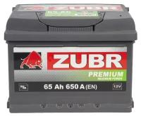 ZUBR ZP650 АКБ ZUBR Premium 65Ah R+ () (-/+) 12V 650A EN низкий 242x175х175