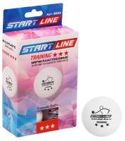 Шарик для настольного тенниса Start Line Training 3 звезды (6шт, белый)