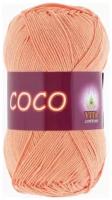 Пряжа хлопковая Vita Cotton Coco (Вита Коко) - 10 мотков, 3883 персик, 100% мерсеризованный хлопок 240м/50г