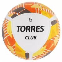 Мяч футбольный TORRES Club, PU, гибридная сшивка, 10 панелей, размер 5