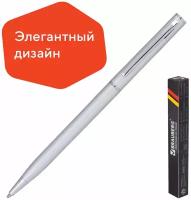 Ручка подарочная шариковая BRAUBERG "Delicate Silver", корпус серебристый, узел 1 мм, линия письма 0,7 мм, синяя, 141401 (арт. 141401)