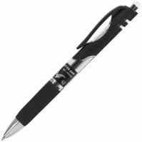 Ручка гелевая автоматическая с грипом BRAUBERG "Black Jack", черная, трехгранная, узел 0,7 мм, линия письма 0,5 мм, 141552 (арт. 141552)