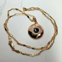 Позолоченная цепочка с кулоном-амулетом от сглаза, Xuping Jewelry