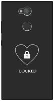 Матовый чехол Locked W для Sony Xperia L2 / Сони Иксперия Л2 с 3D эффектом черный