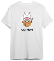 Футболка СувенирShop "Cats mom/Кот/Кошка" S