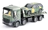 Радиоуправляемый грузовик-трейлер + джип CityTruck 1:24 Zhoule Toys 553-B4