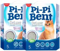 PI-PI BENT DELUXE CLEAN COTTON наполнитель комкующийся для туалета кошек ДеЛюкс Чистый хлопок (5 + 5 кг)