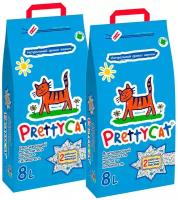 PRETTY CAT AROMA FRUIT наполнитель впитывающий для туалета кошек с део-кристаллами (4 + 4 кг)