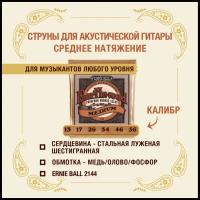 ERNIE BALL 2144 Earthwood Phosphor Bronze Medium 13-56 Струны для акустической гитары