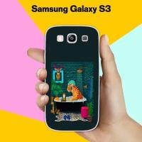 Силиконовый чехол на Samsung Galaxy S3 Тигр в ванной / для Самсунг Галакси С3